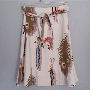 Anthropologie Skirts - Odille for Anthropologie Feather Boho midi skirt Anthropologie Skirts - Odille for Anthropologie Feather Boho midi skirt